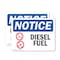 Signmission Diesel Fuel OSHA Notice Sign, Vinyl Decal, 10in W x 7in L, 2PK OS-2PACK-NS-D-710-L-15408 - alternate 1